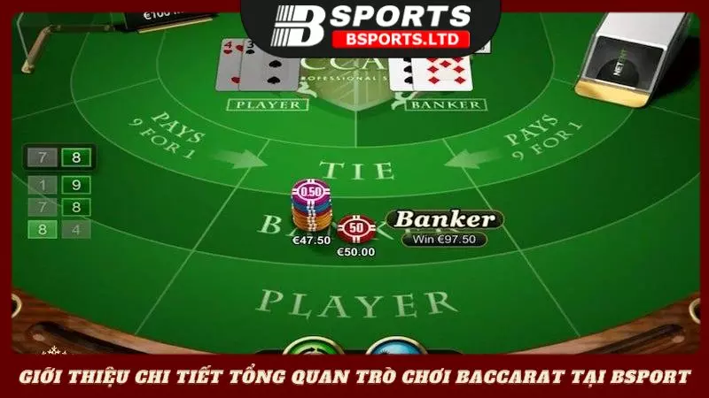 Giới thiệu chi tiết tổng quan trò chơi Baccarat tại Bsport